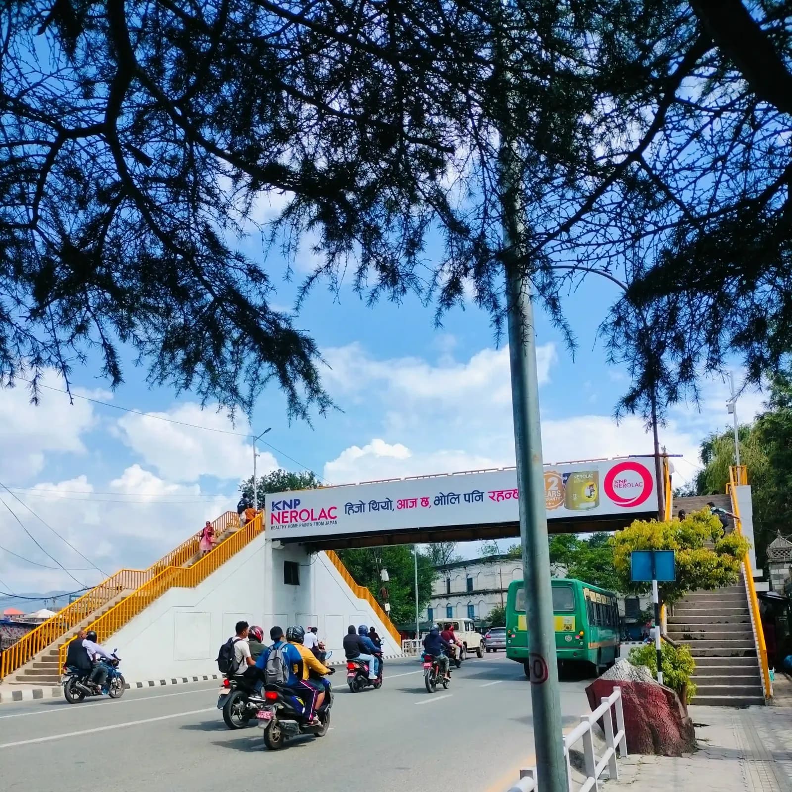 Bhadrakali overhead bridge advertising, Kathmandu