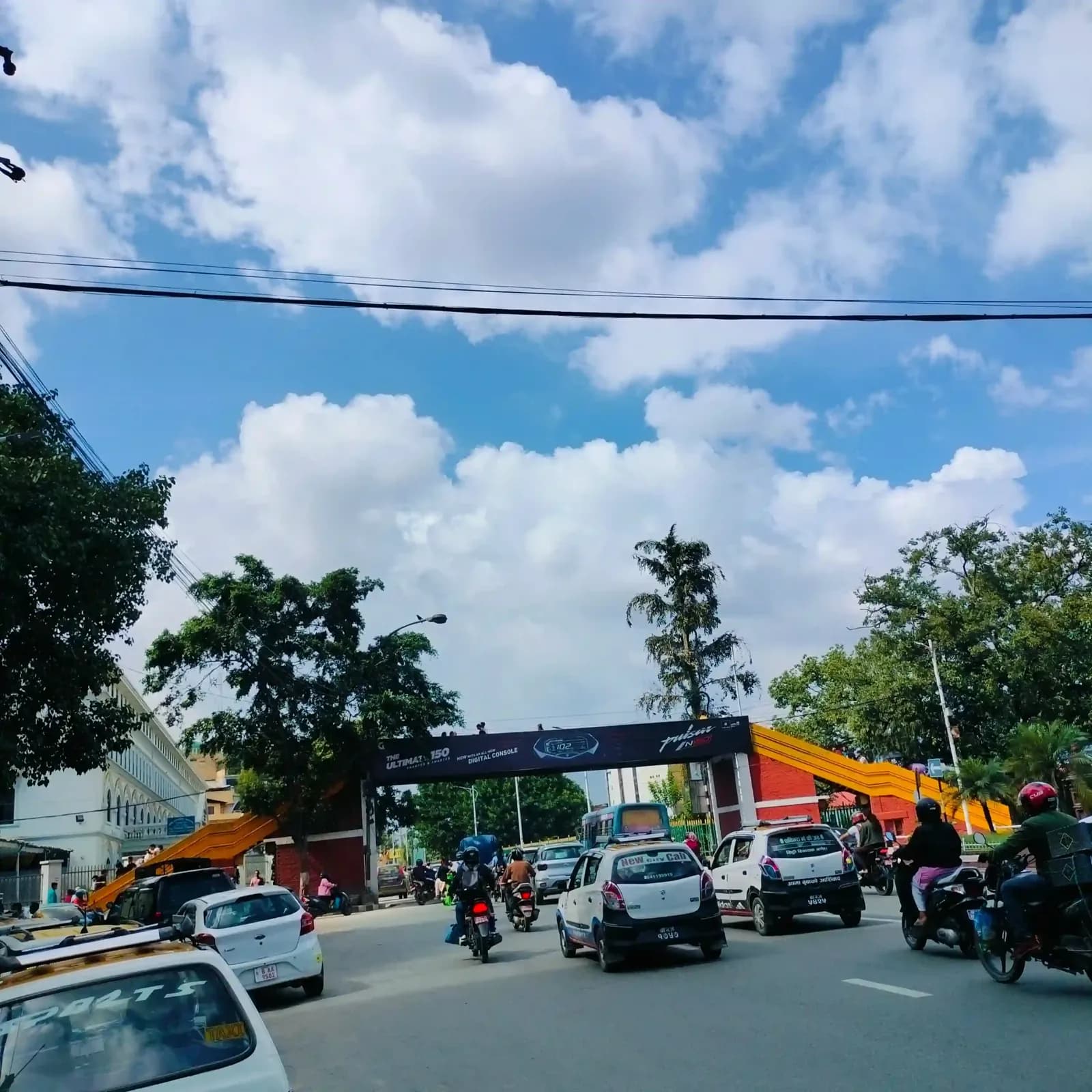 Bhotahity overhead bridge advertising, Kathmandu